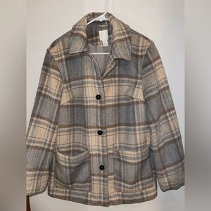 H&M Women’s Plaid Pea Coat